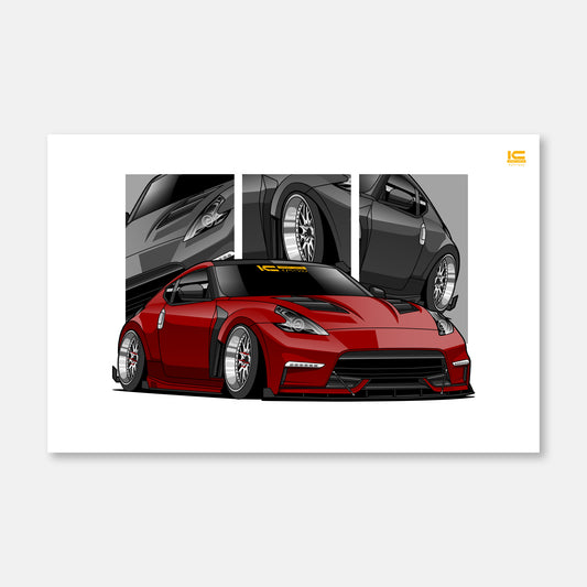 370Z Street Racer Art Print - Kansei Street