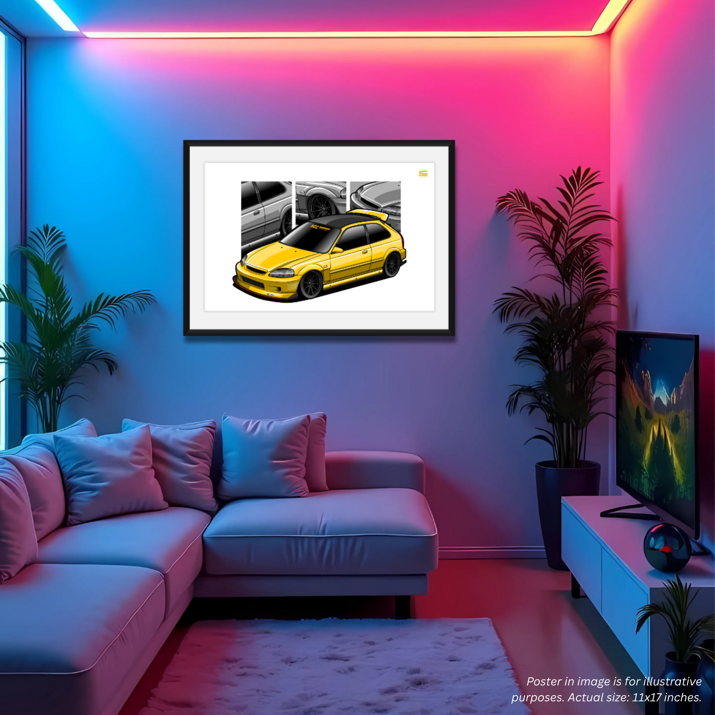 Civic EK Street Racer Art Print - Kansei Street