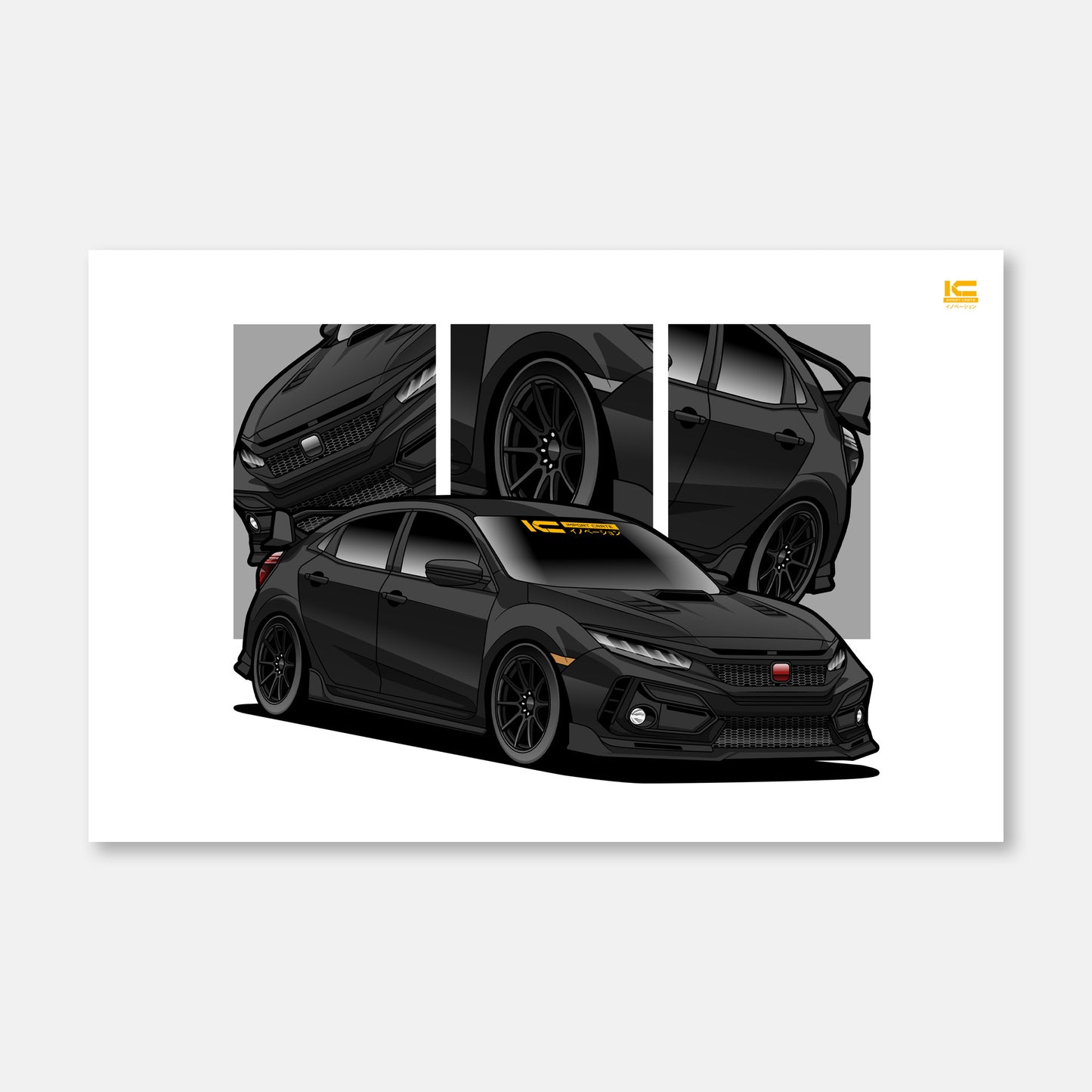 Civic FK8 Street Racer Poster - Kansei Street