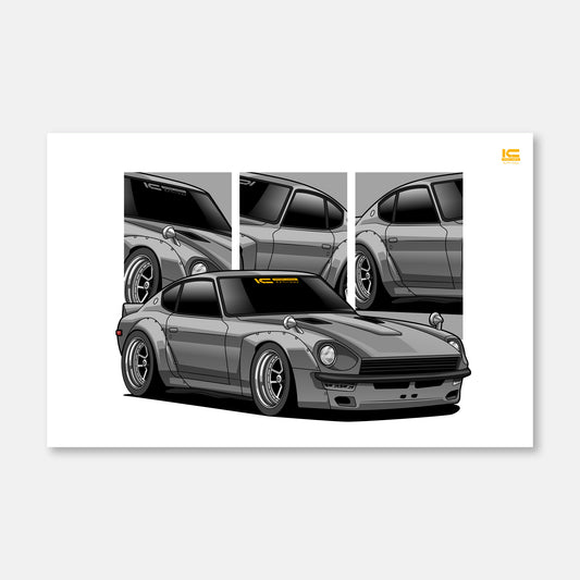 280z Street Racer Art Print - Kansei Street