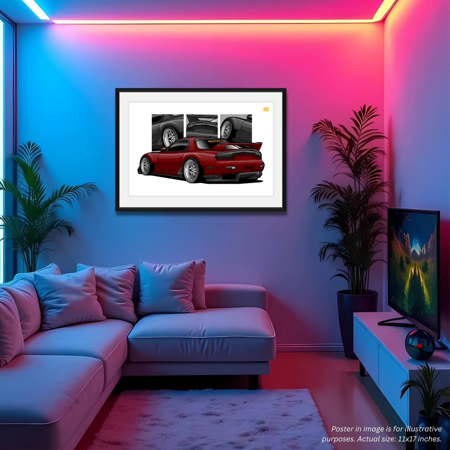 RX-7 FC Street Racer Poster - Kansei Street