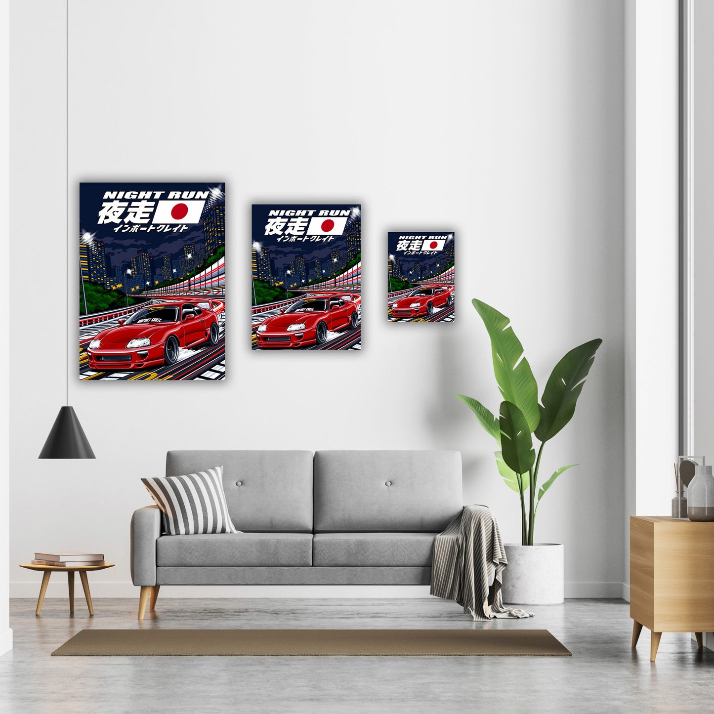 Toyota Supra MK4 JDM Car Poster - Night Run | Ikigai Collective