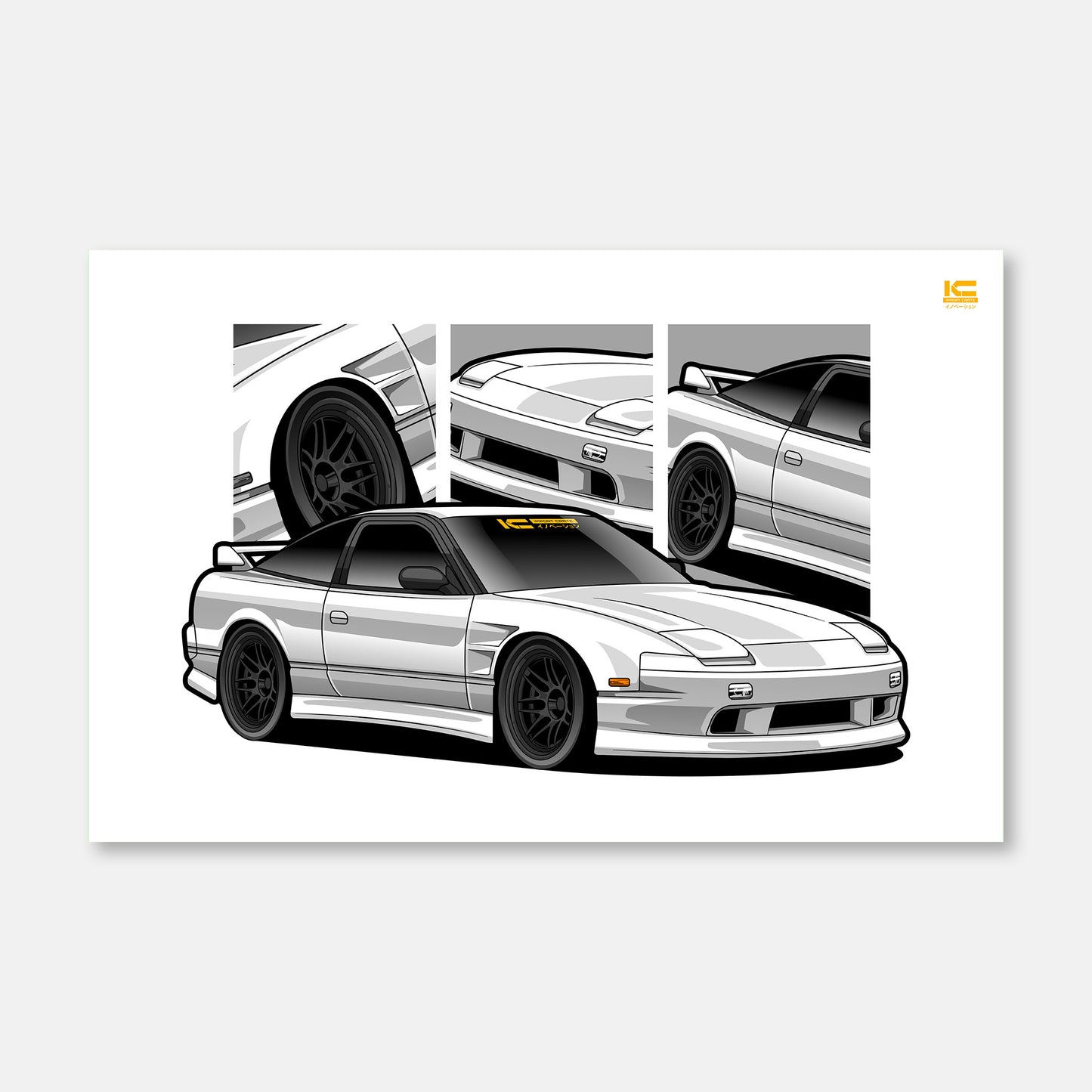 180sx Street Racer Art Print - Kansei Street