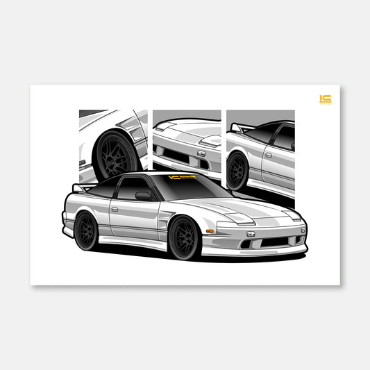 180sx Street Racer Art Print - Kansei Street