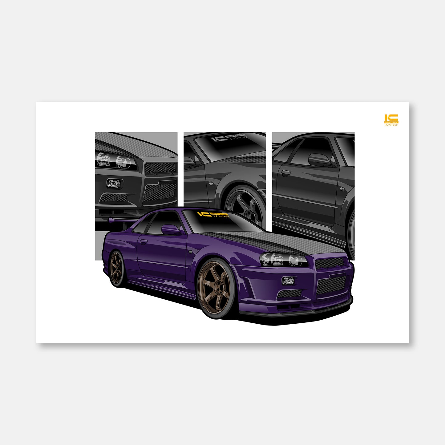 GT-R R34 Street Racer Poster - Kansei Street