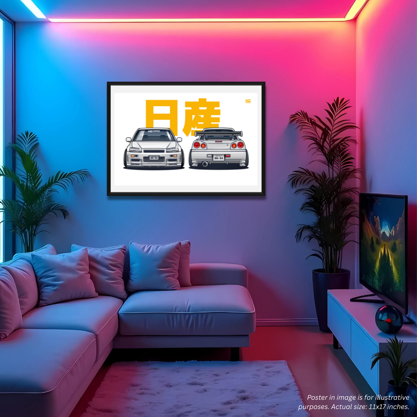 R34 Front & Back Poster - Chibi Garage Series