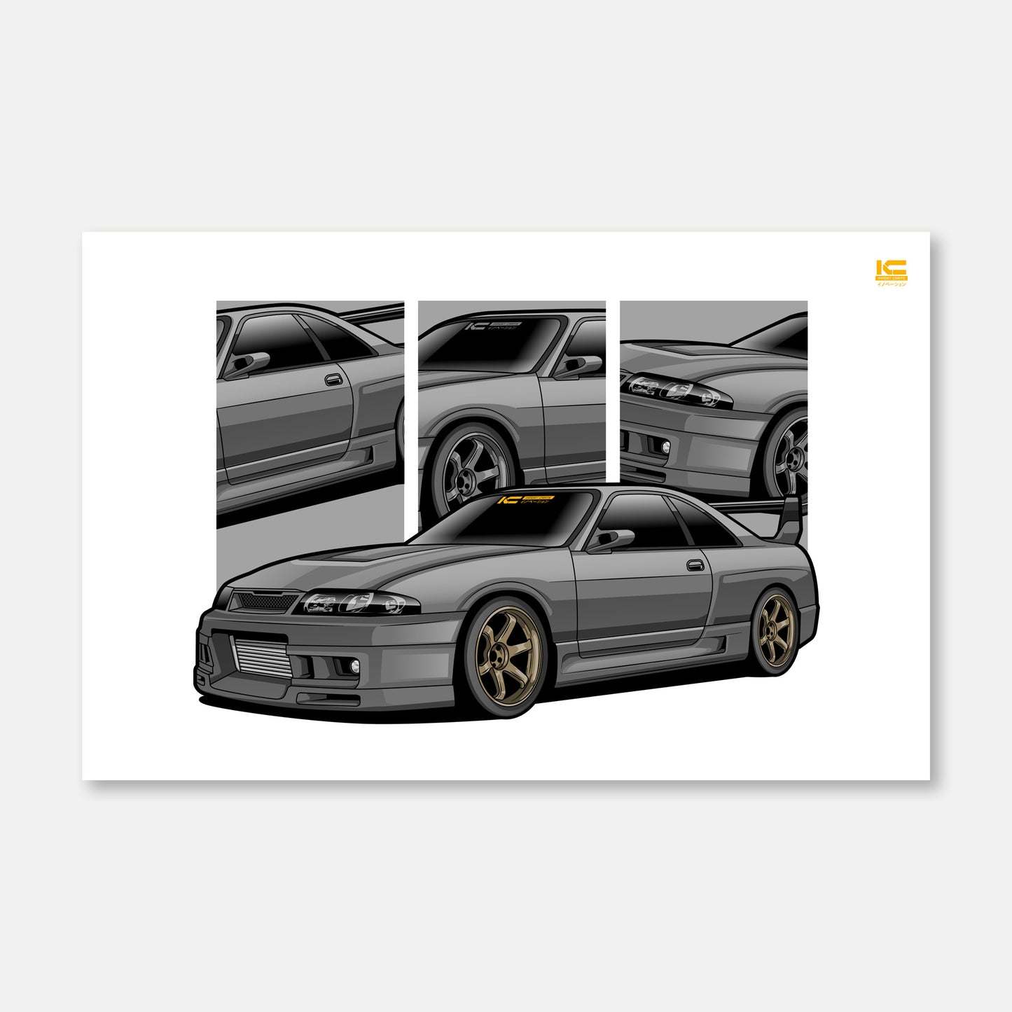 GT-R R33 Street Racer Poster - Kansei Street