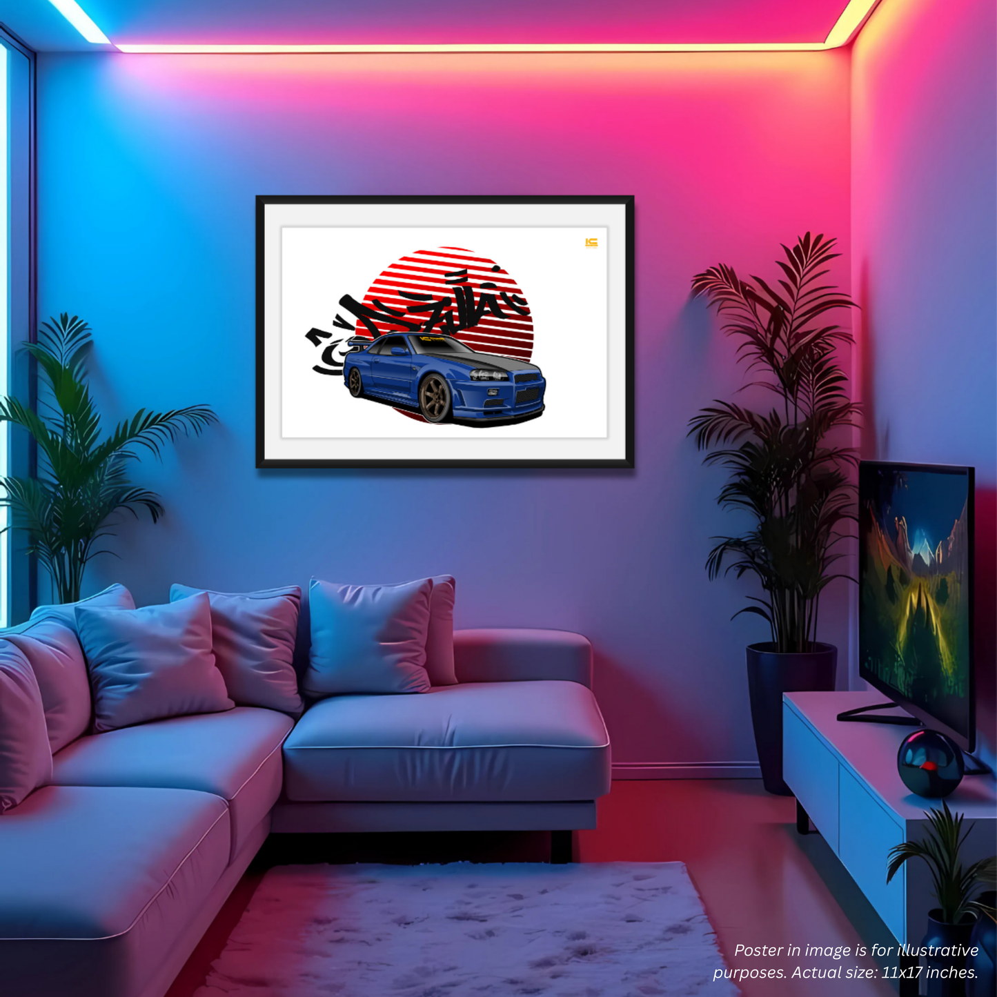 GT-R R34 Godzilla Street Racer Poster - Kansei Street