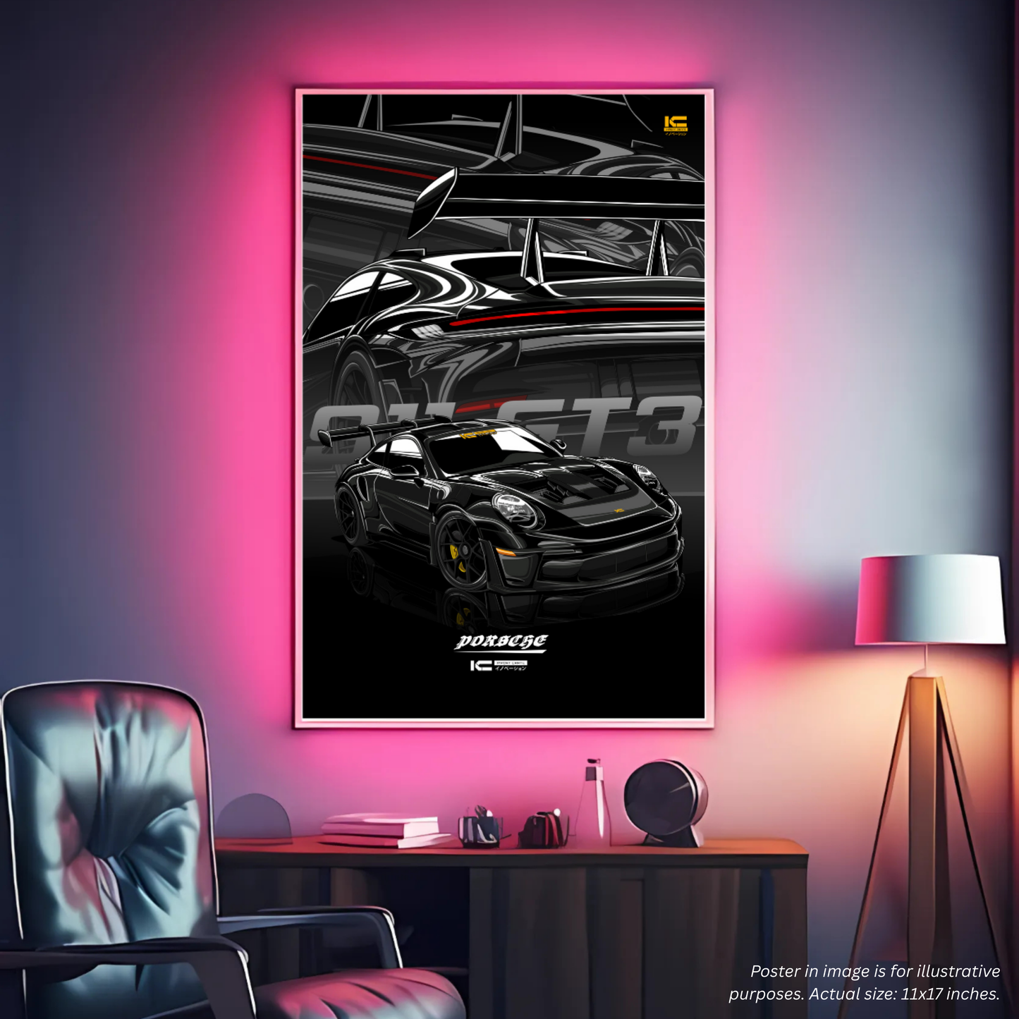 911 GT3 RS Framed Art Poster - Ikigai Collective