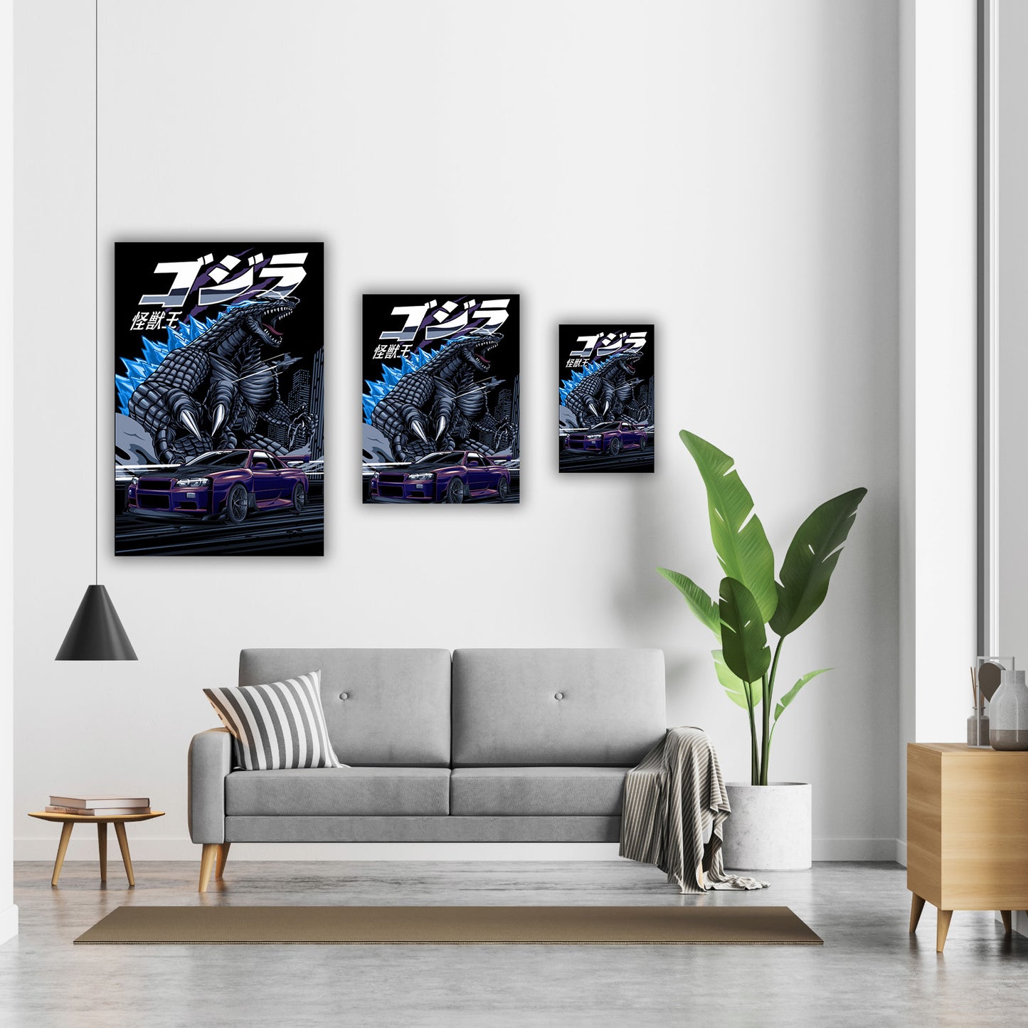 Nissan GT-R R34 JDM Car Poster - Midnight Kaiju | Ikigai Collective