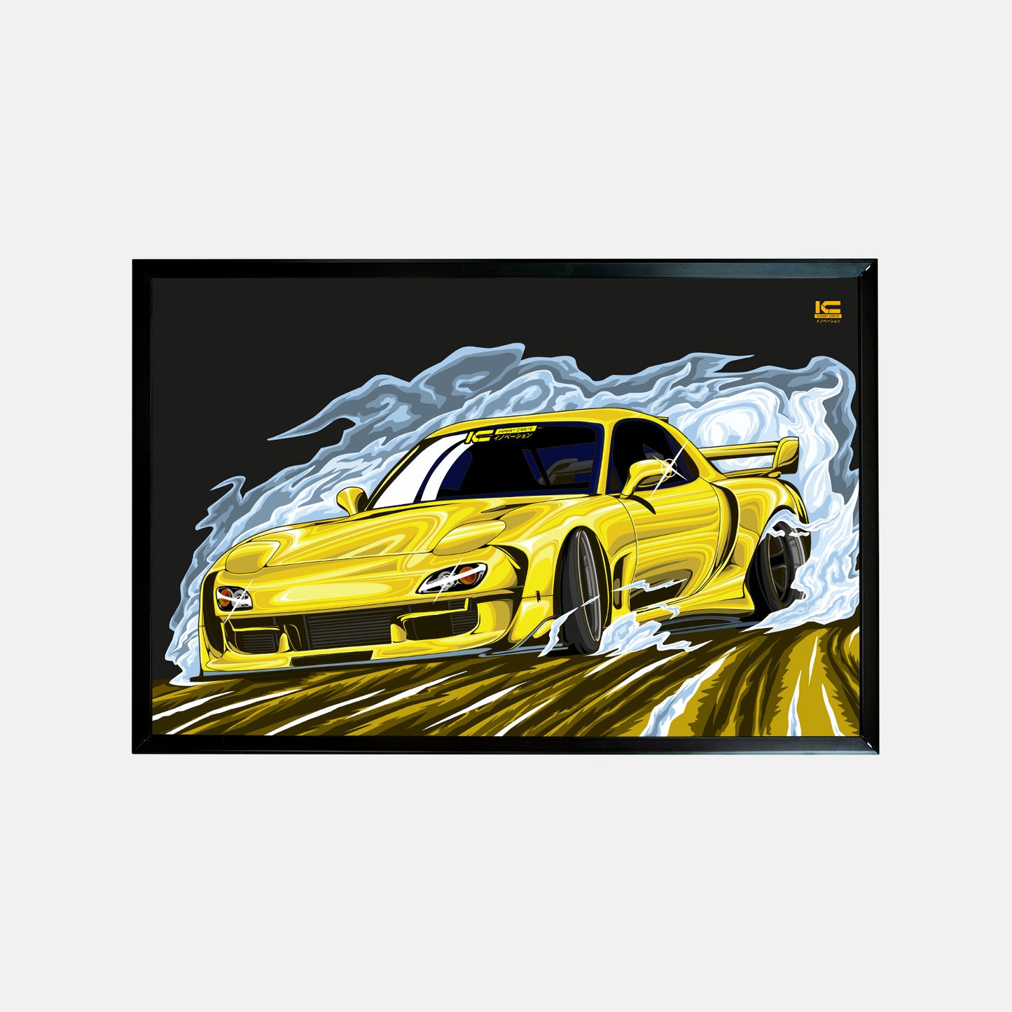 Street Speed RX-7 Framed Art Poster - Ikigai Collective