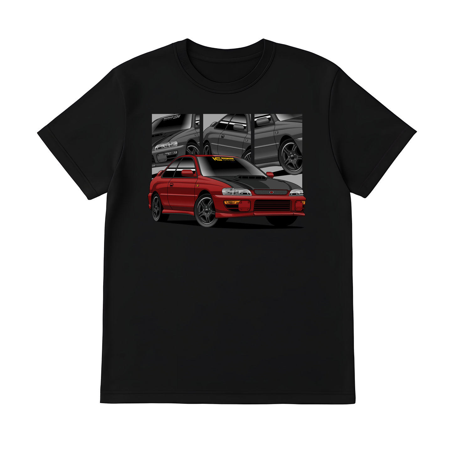 Subaru WRX STI -Mean-Eye (Red) JDM Car Shirt | Kansei Street