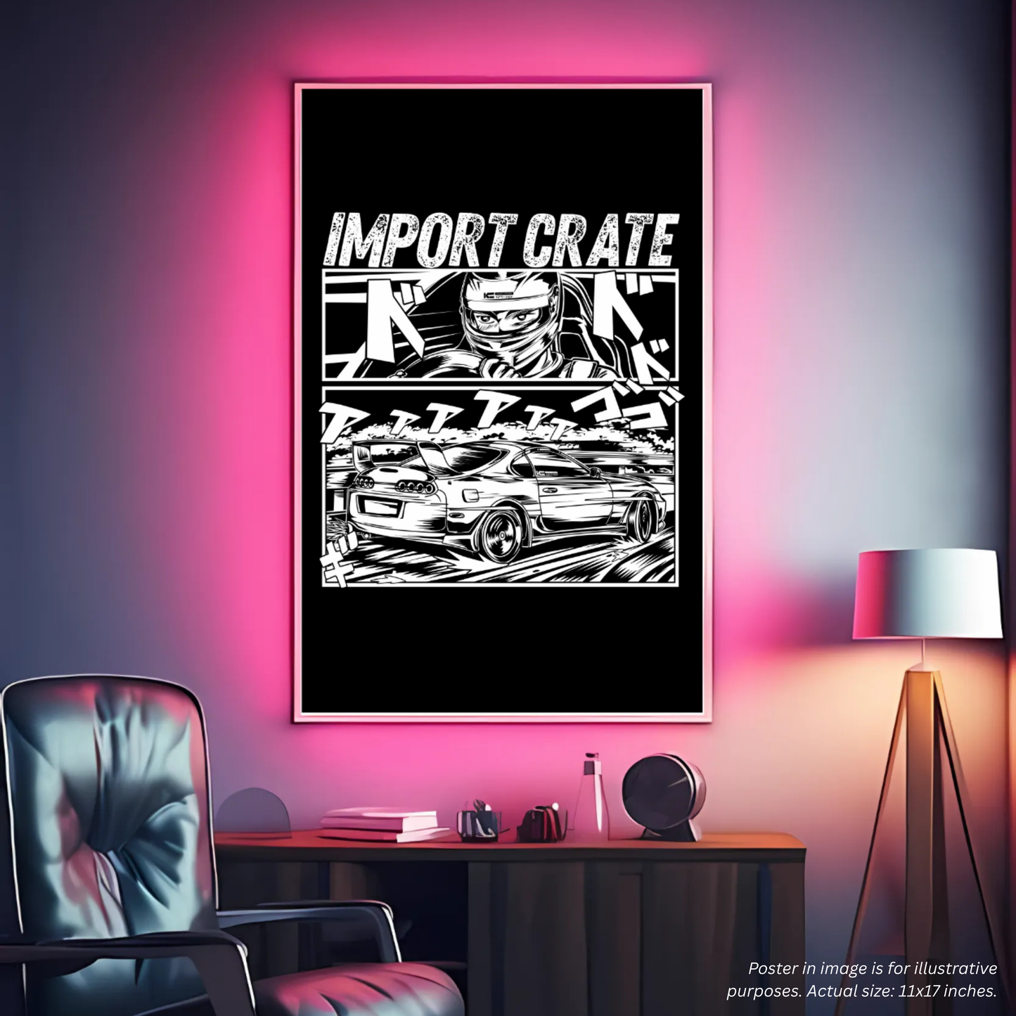 MK4 Through the Shadows Framed Art Poster - Speedline Series