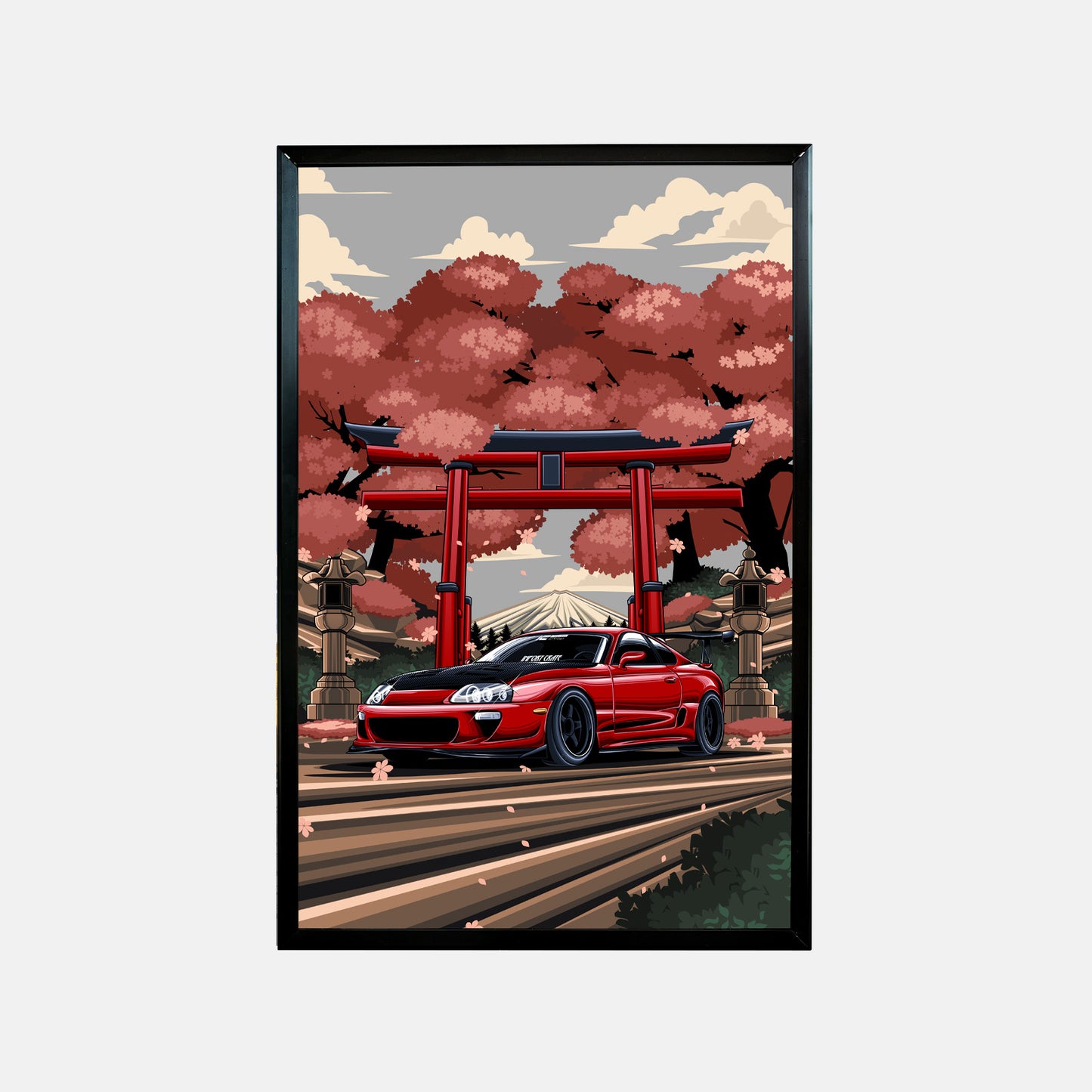 Mk4 Supra Tori Drift Framed Art Poster - Ikigai Collective