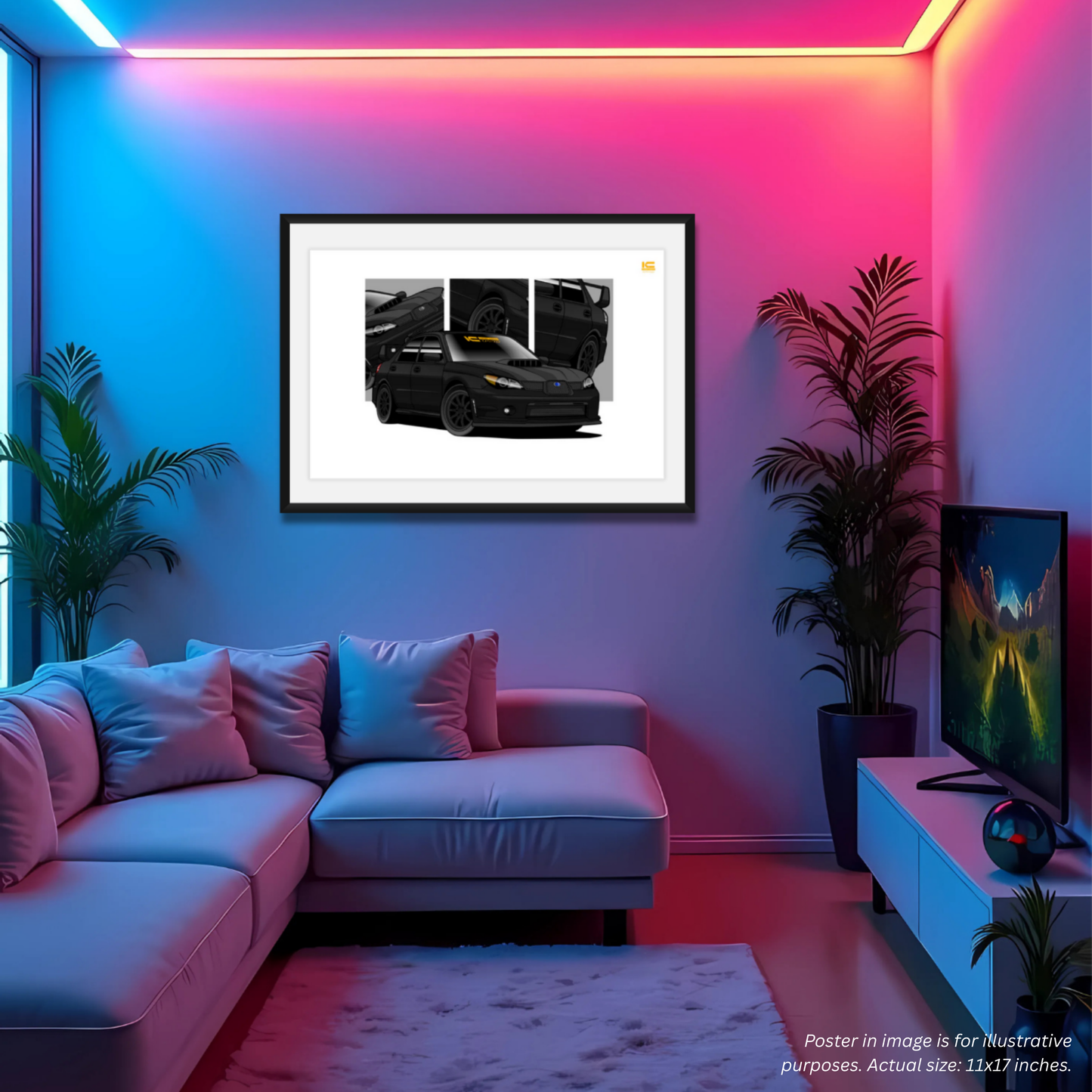 WRX STI -Hawk-Eye (Black) Street Racer Poster - Kansei Street