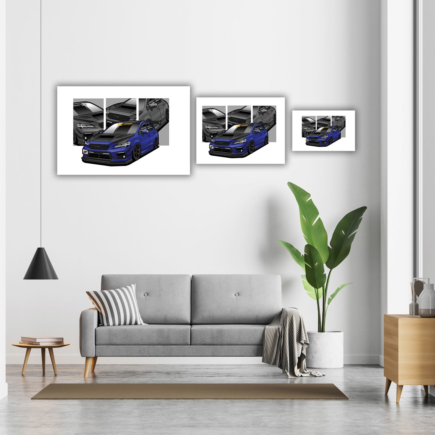 Subaru WRX STI (World Rally Blue) JDM Car Poster | Kansei Street