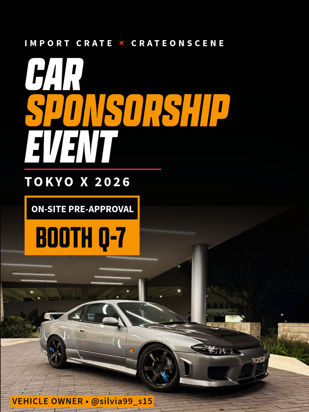Import Crate × CrateOnScene Car Sponsorship Event at Tokyo X 2026