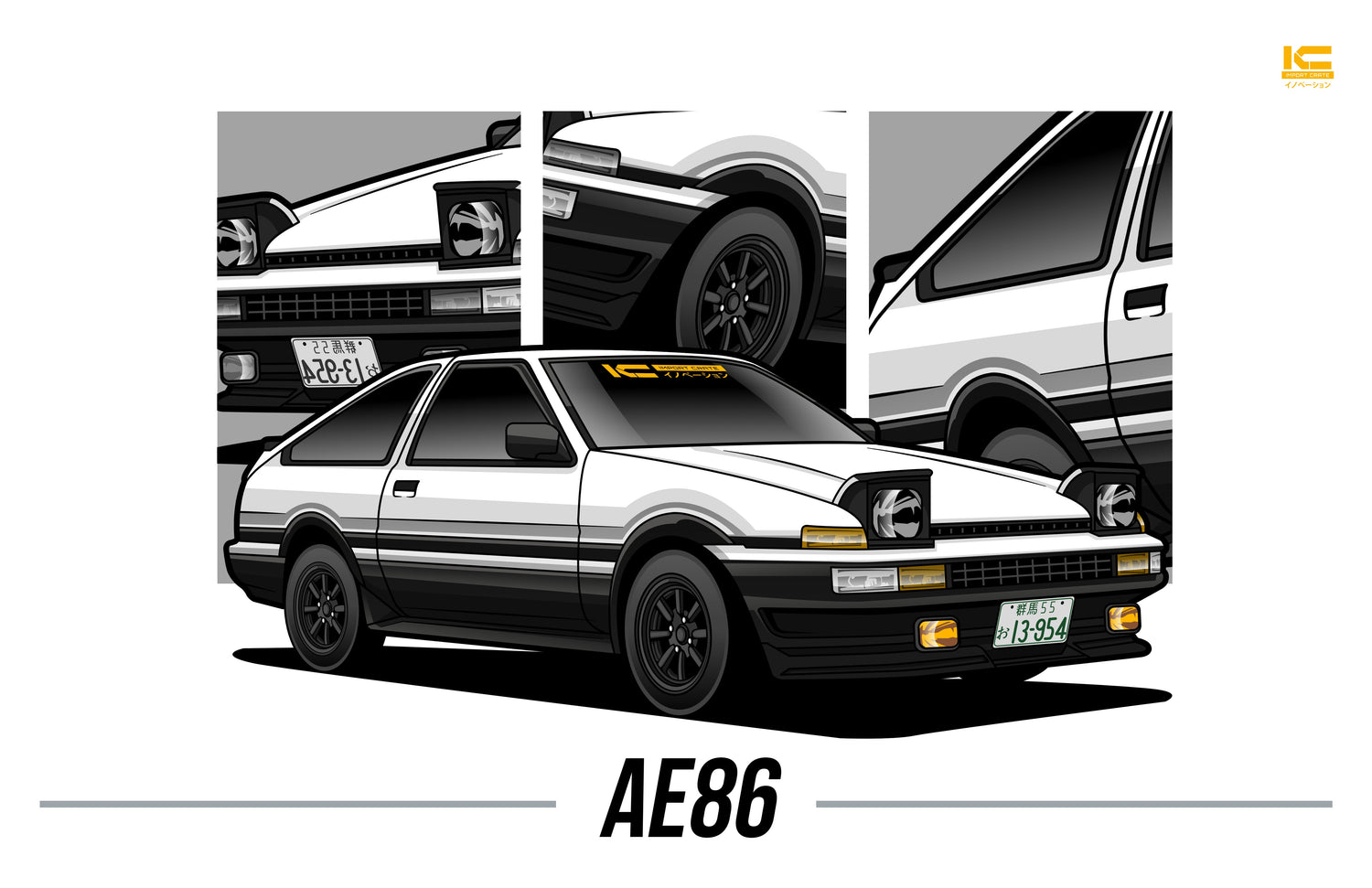 Toyota AE86 Posters, Apparel & Car Culture Merch