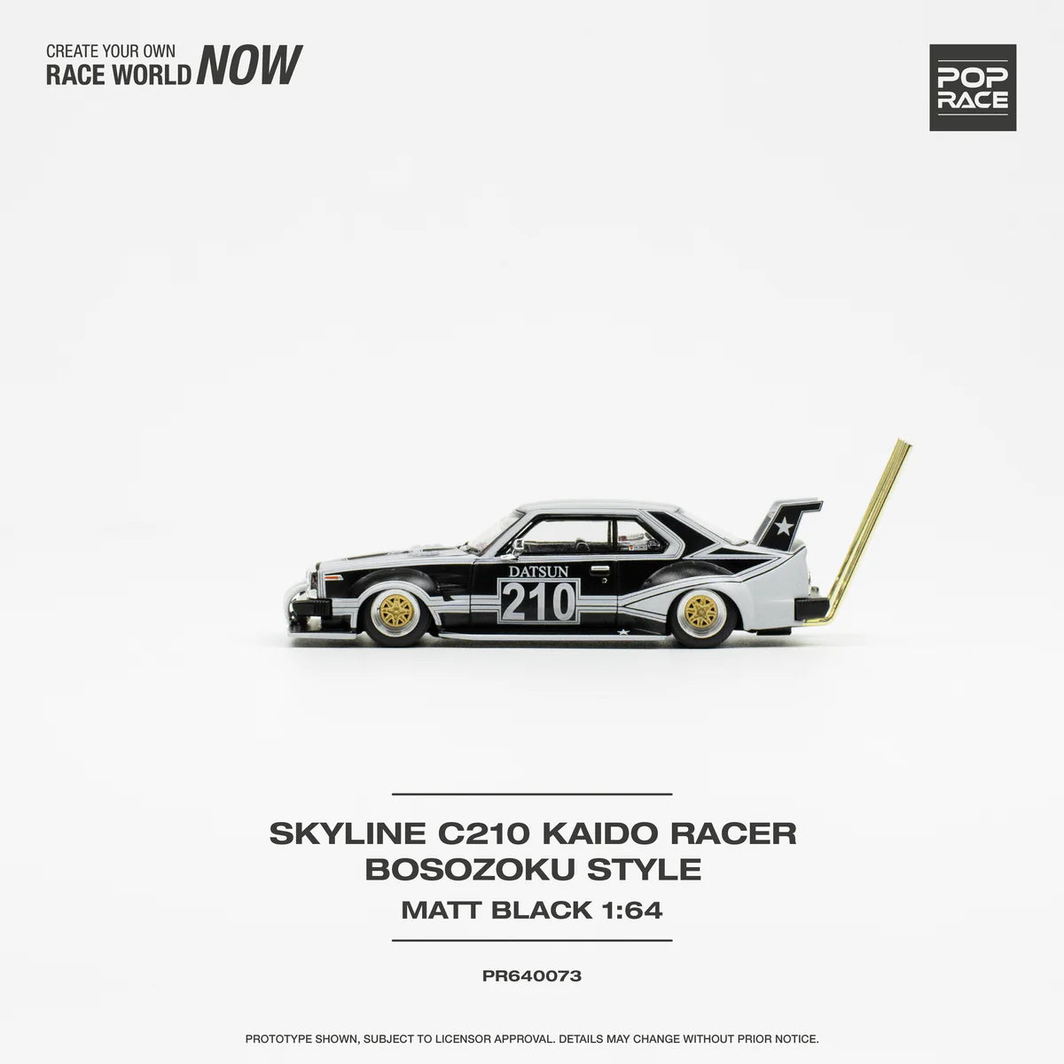 Skyline C210 Kaido Racer - Bosozoku Style Matte Black Pop Race