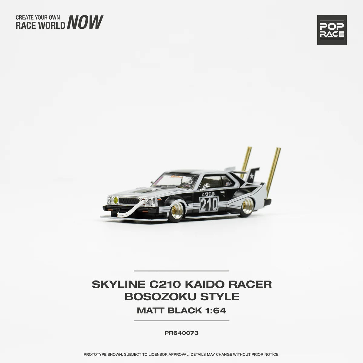 Skyline C210 Kaido Racer - Bosozoku Style Matte Black Pop Race