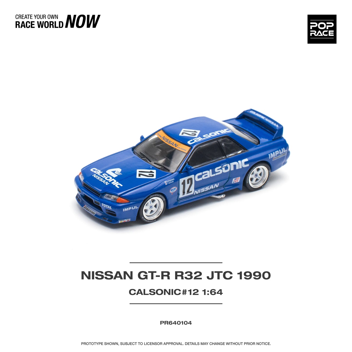 Nissan Skyline GT-R R32 JTC 1990 Calsonic #12 Pop Race