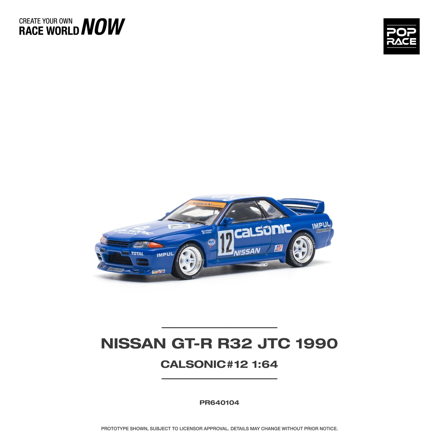 Nissan Skyline GT-R R32 JTC 1990 Calsonic #12 Pop Race