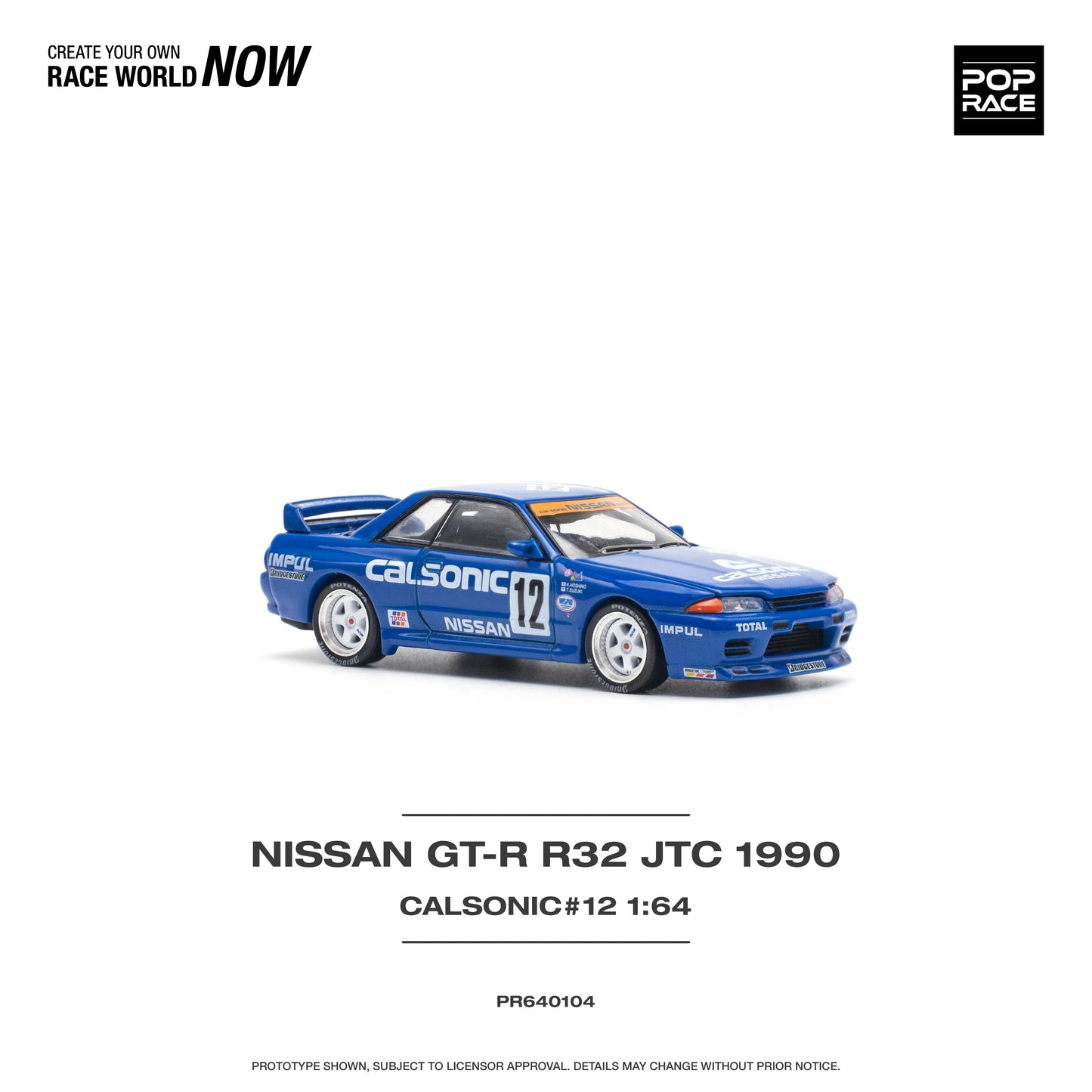 Nissan Skyline GT-R R32 JTC 1990 Calsonic #12 Pop Race