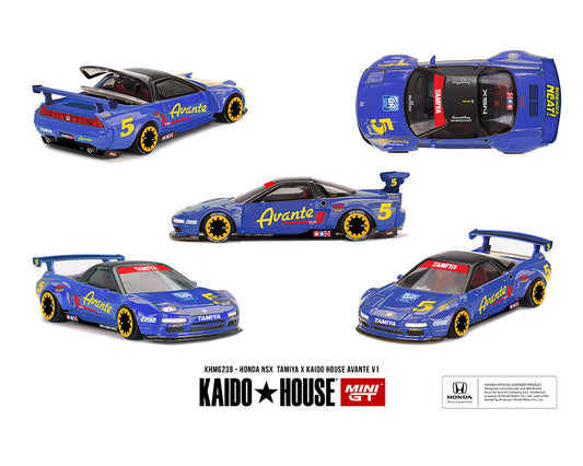 (Preorder) Kaido House x Mini GT Honda NSX Tamiya X Kaido House Avante V1- Blue (FREE SHIPPING)