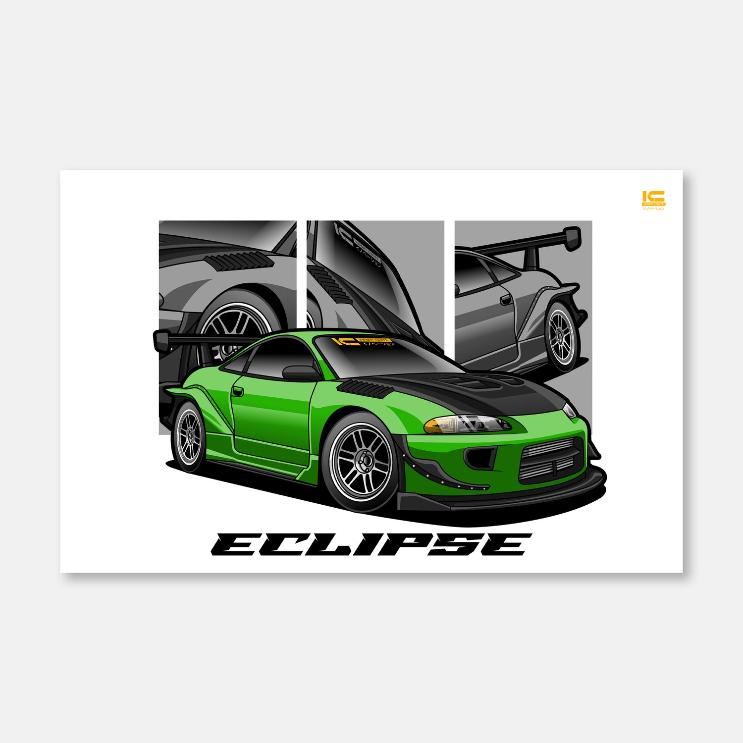Mitsubishi Eclipse 2G JDM Car Poster | Kansei Street