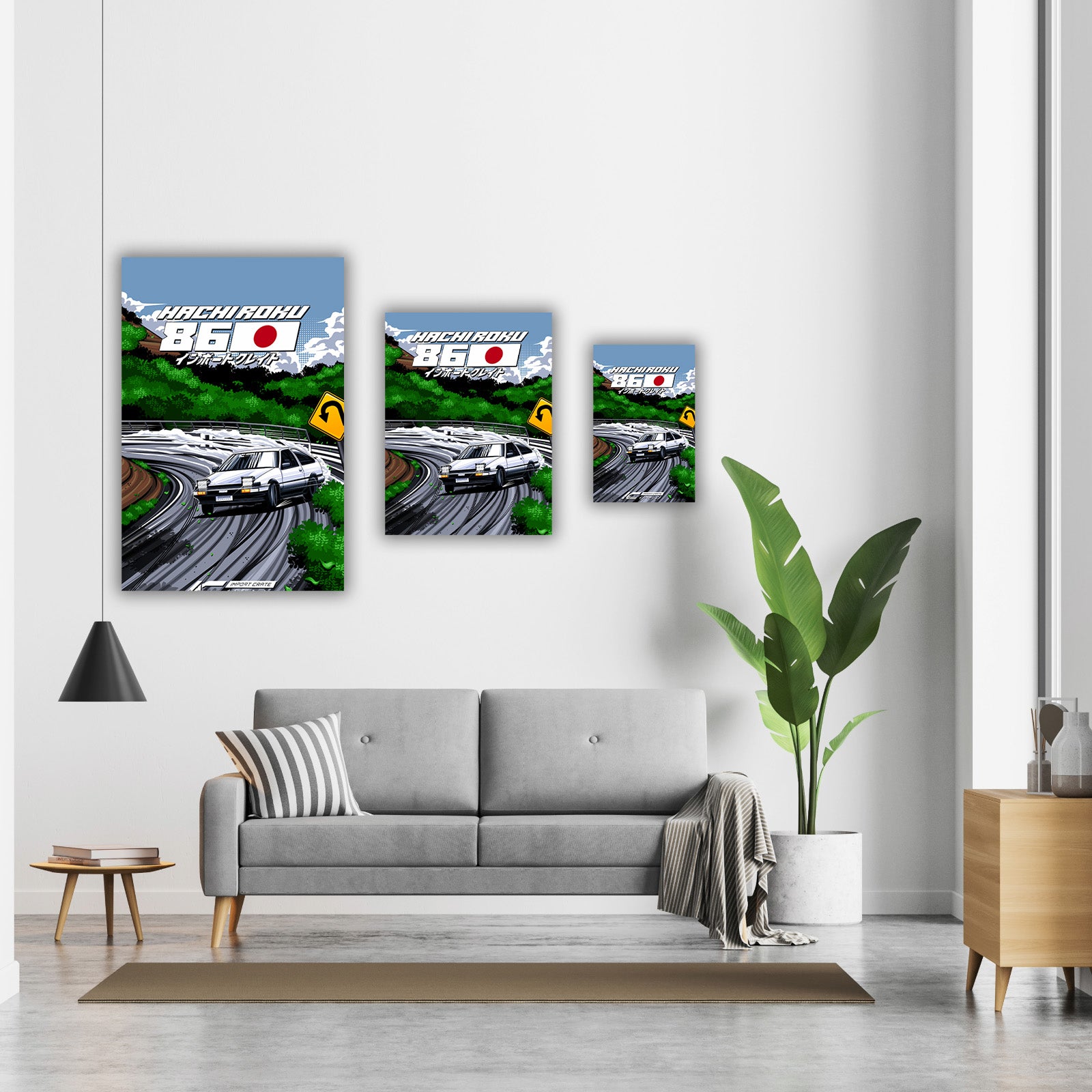 Toyota AE86 Poster – Japanese Car Culture Wall Art – Hachi Roku