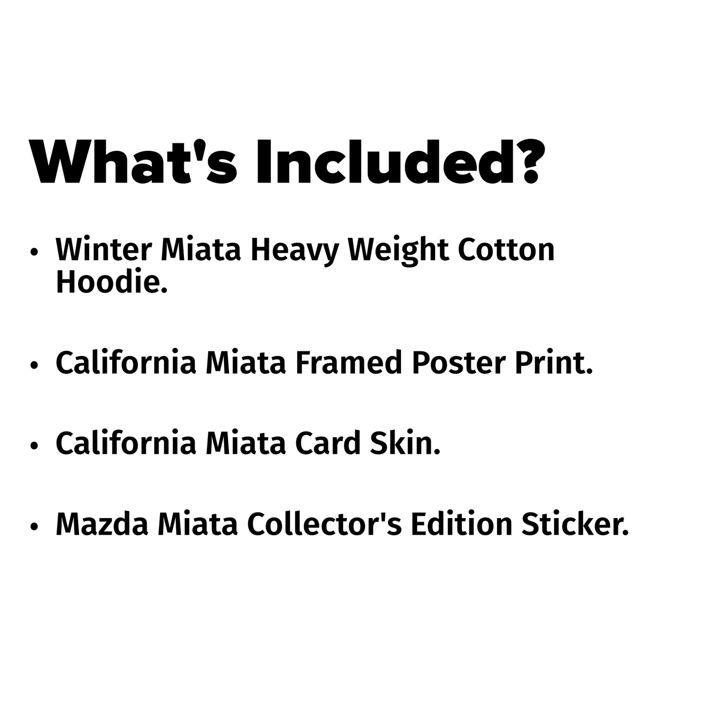 Mazda Miata Holiday Gift Bundle