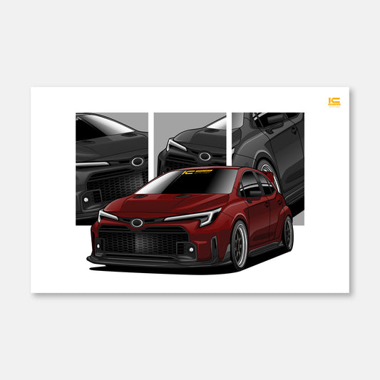 GR Corolla Street Racer Art Print - Kansei Street