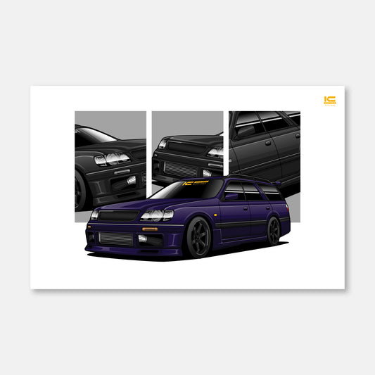 Stagea Street Racer Art Print - Kansei Street