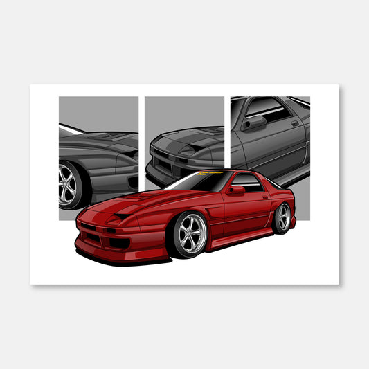 Mazda RX-7 FC JDM Car Poster | Kansei Street