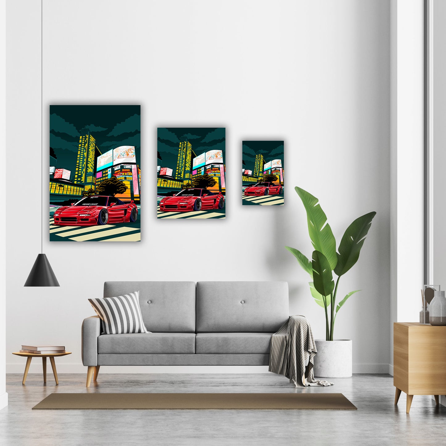 Honda NSX JDM Car Poster - Downtown Japan | Ikigai Collective