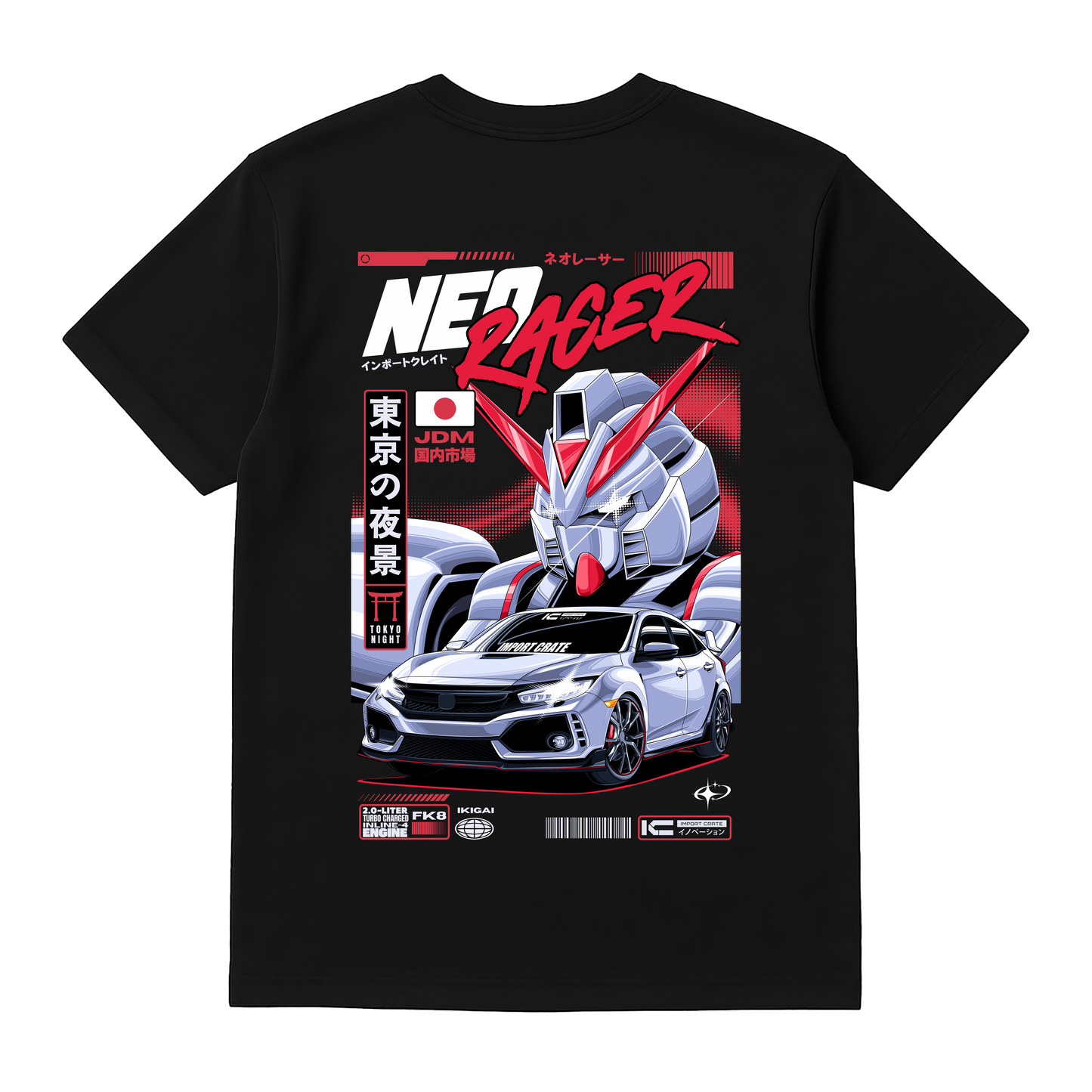 Honda Civic FK8 Type R Youth T-Shirt - Neo Racer