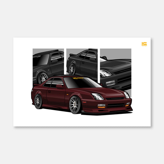 Honda Prelude JDM Car Poster | Kansei Street