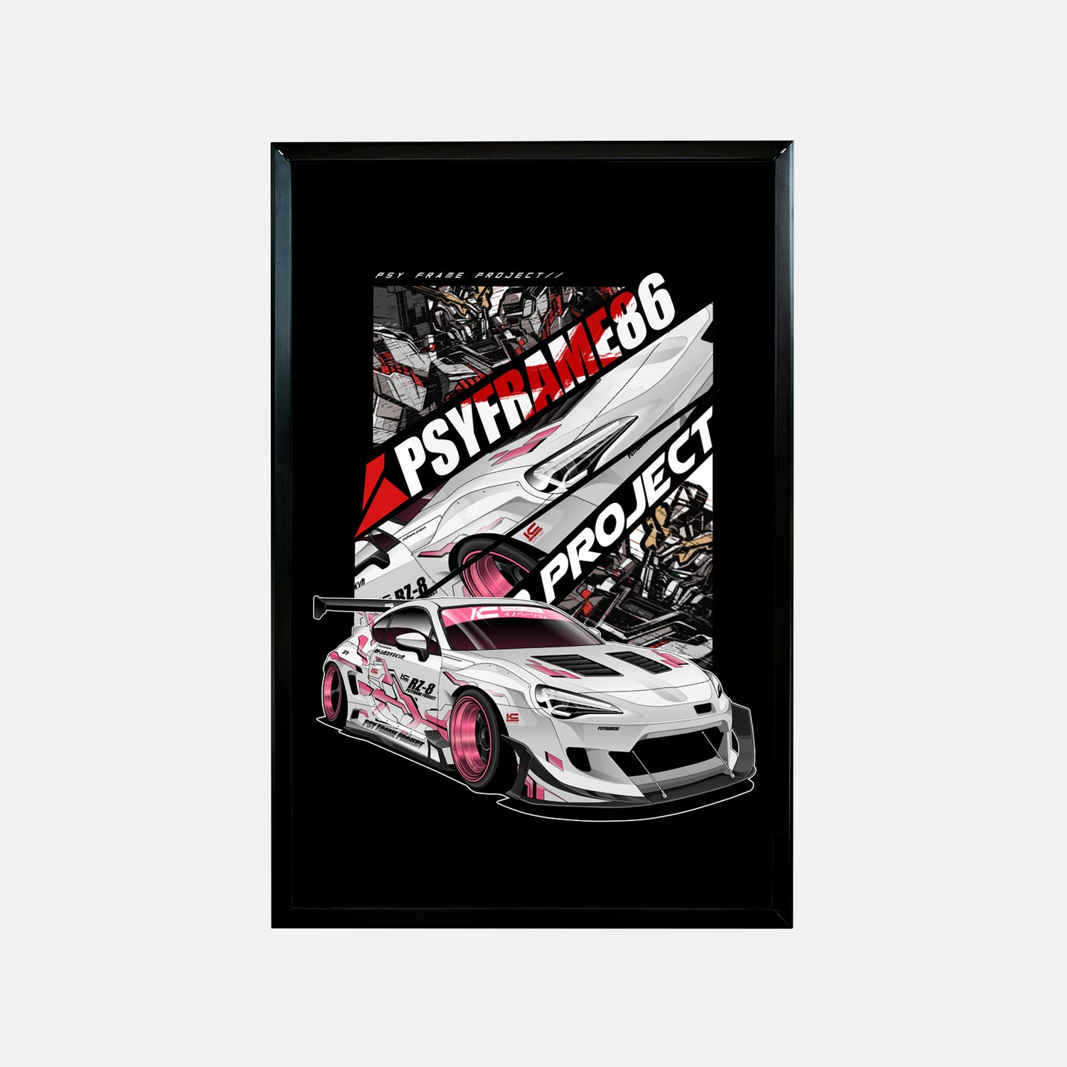Toyota GR86 JDM Car Poster - PsyFrame 86 | Ikigai Collective