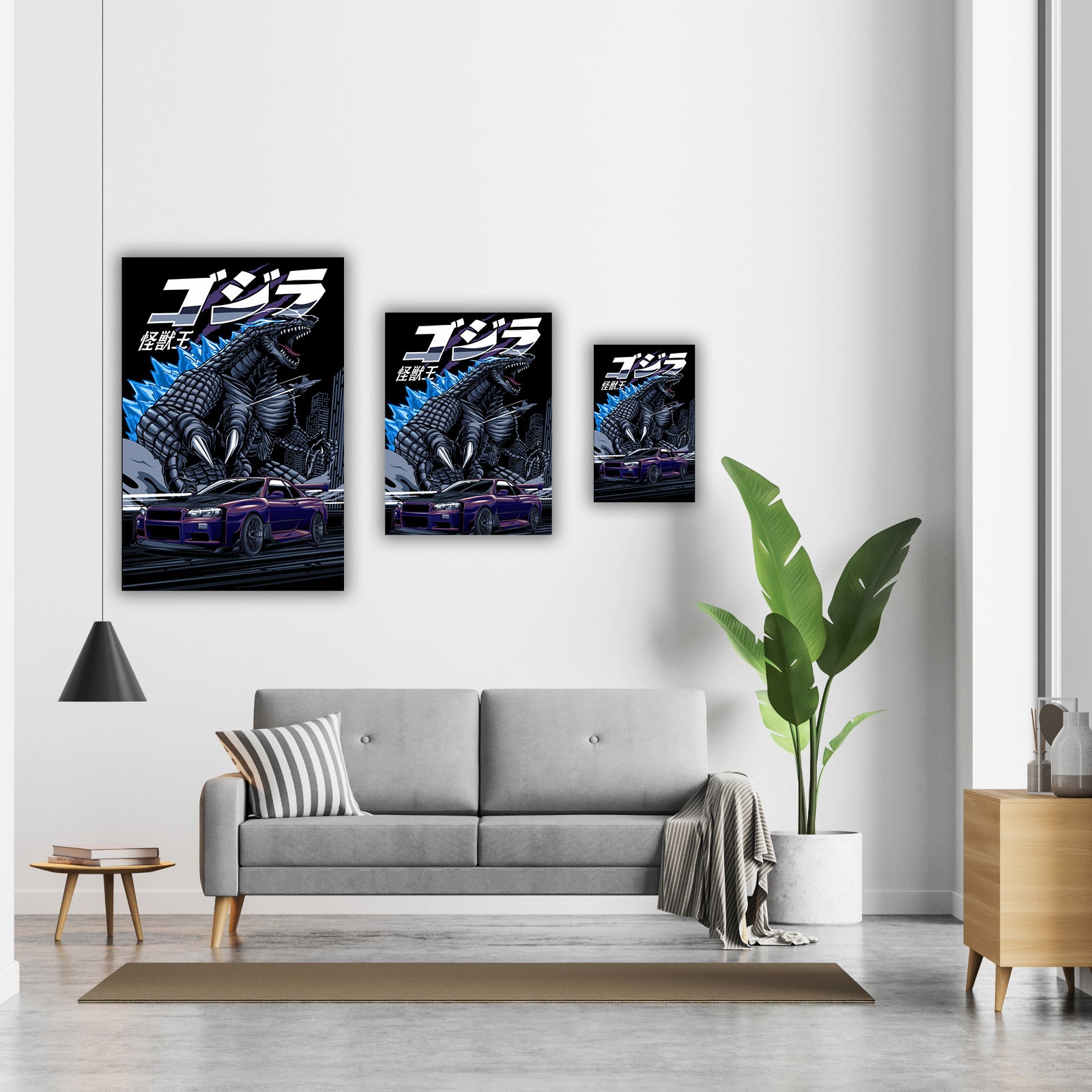 Nissan GT-R R34 Poster – Japanese Car Culture Wall Art – Midnight