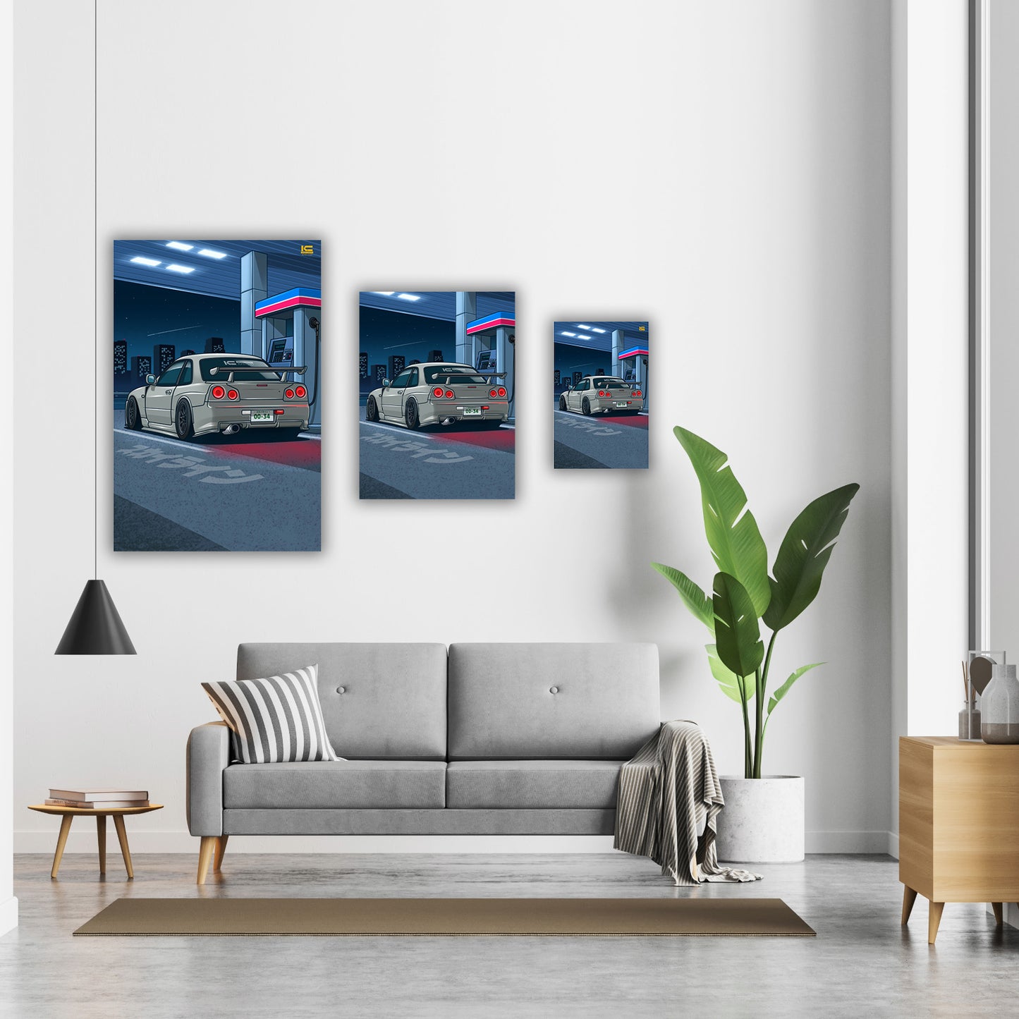 Nissan GT-R R34 JDM Car Poster - Refuel Zone | Ikigai Collective