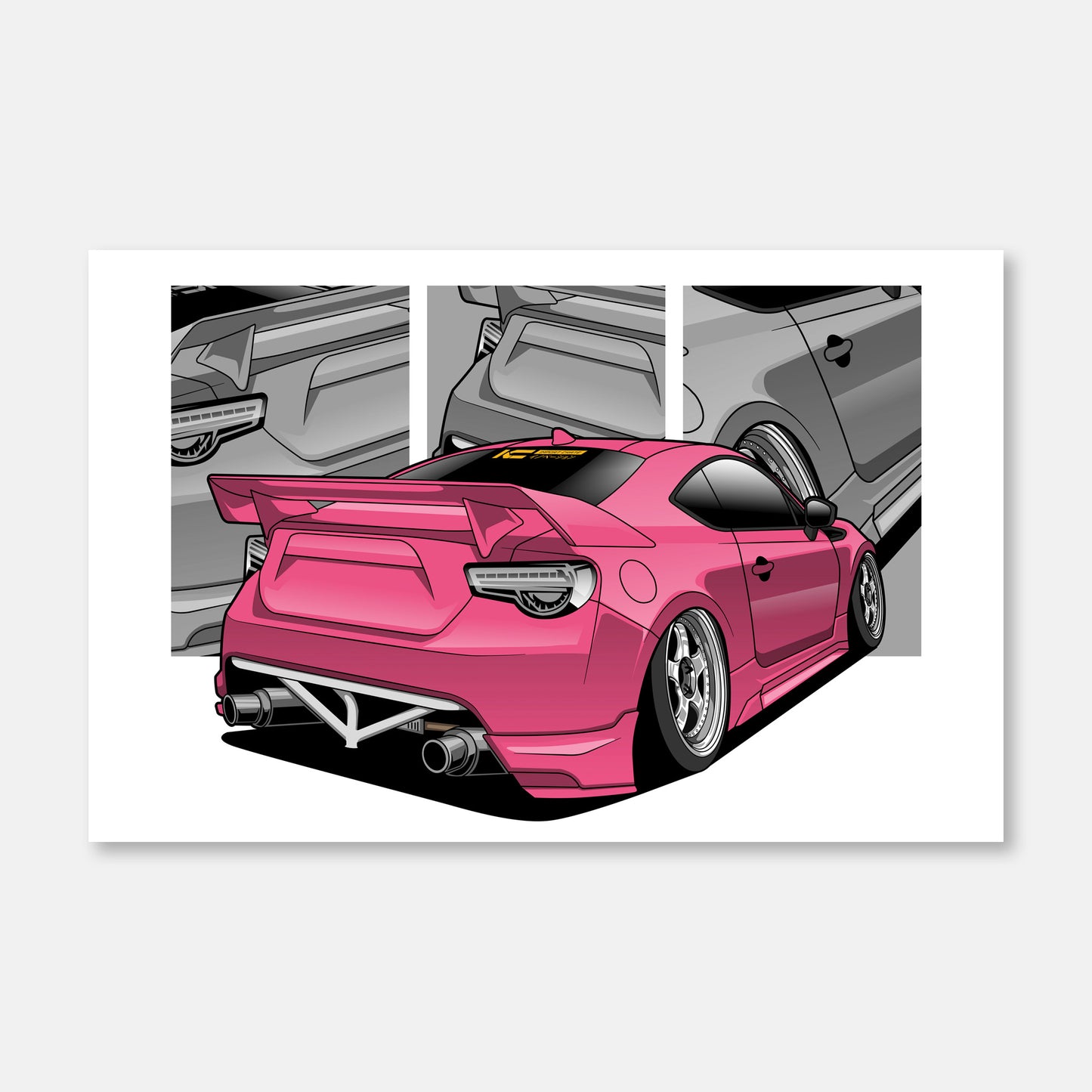Scion FRS Sakura JDM Car Poster | Kansei Street