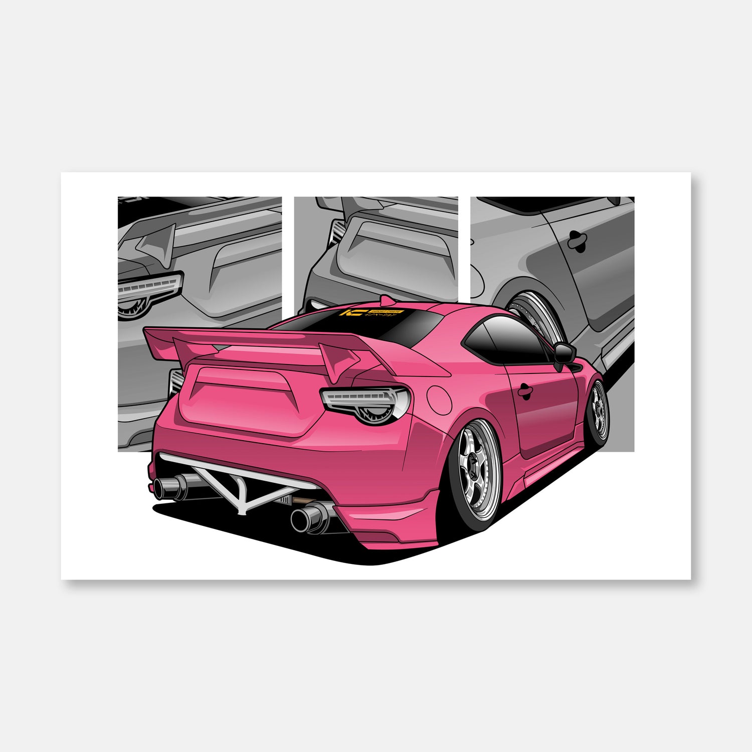 Scion FRS Sakura JDM Car Poster | Kansei Street