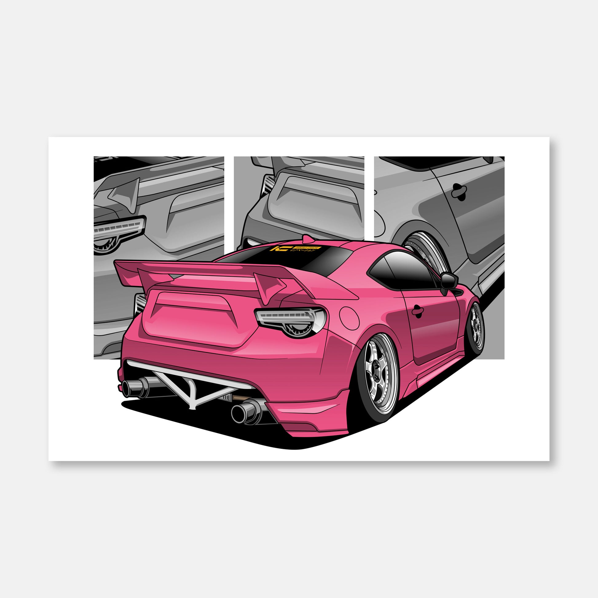 Scion FRS Sakura JDM Car Poster | Kansei Street