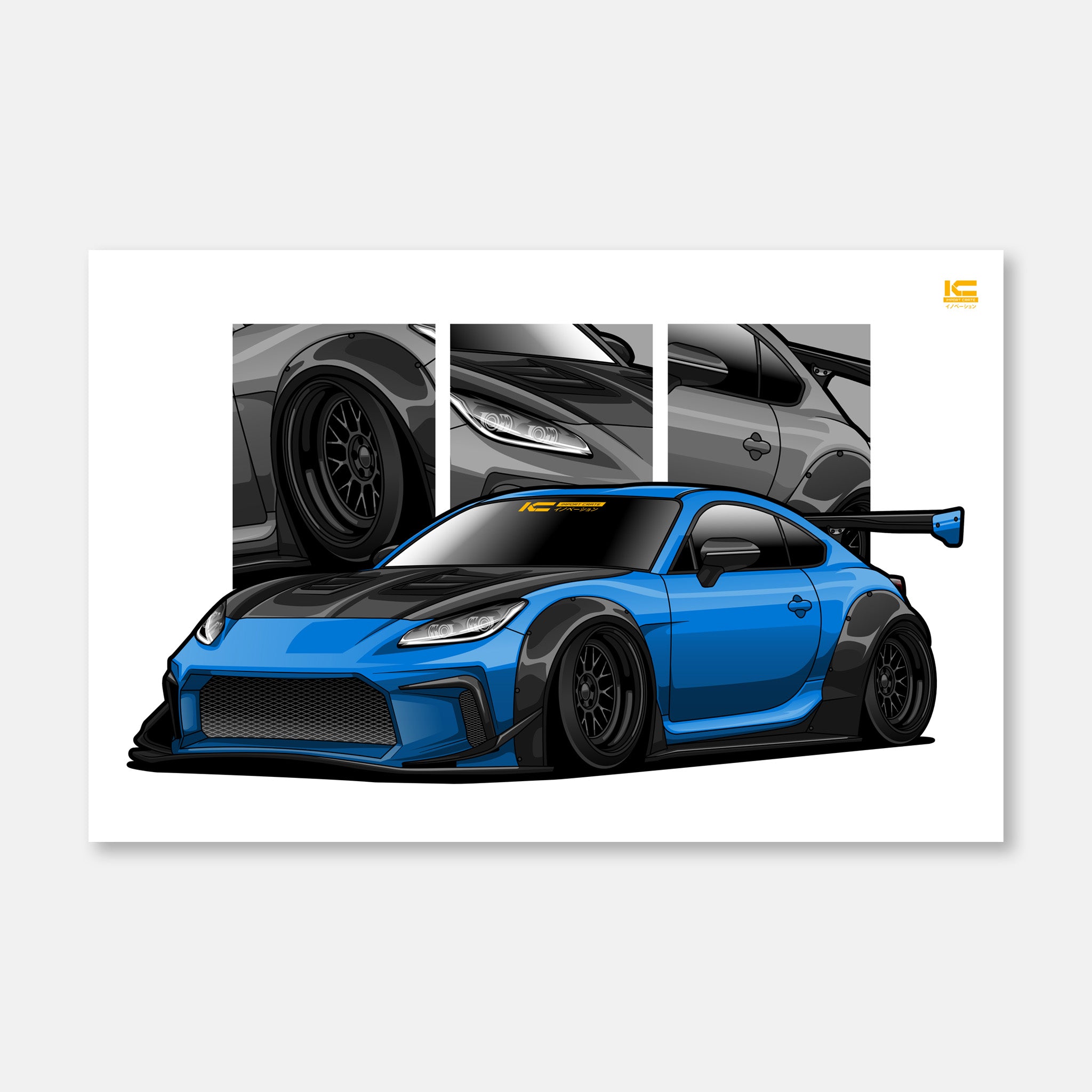 Toyota GR86 Zn8 Poster– Original JDM Artwork – Import Crate