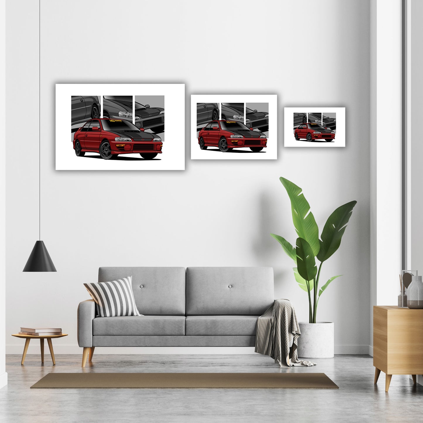 Subaru WRX STI -Mean-Eye (Red) JDM Car Poster | Kansei Street