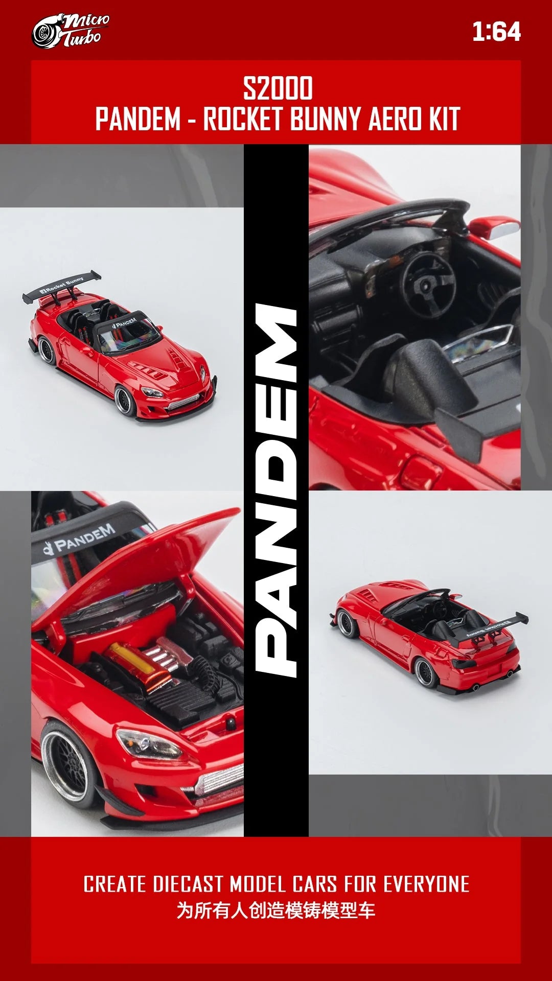 Custom S2000 Pandem Rocket Bunny Red Micro Turbo