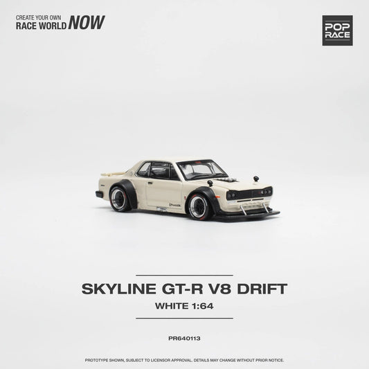 Nissan Skyline GT-R V8 Drift (Hakosuka) White Pop Race