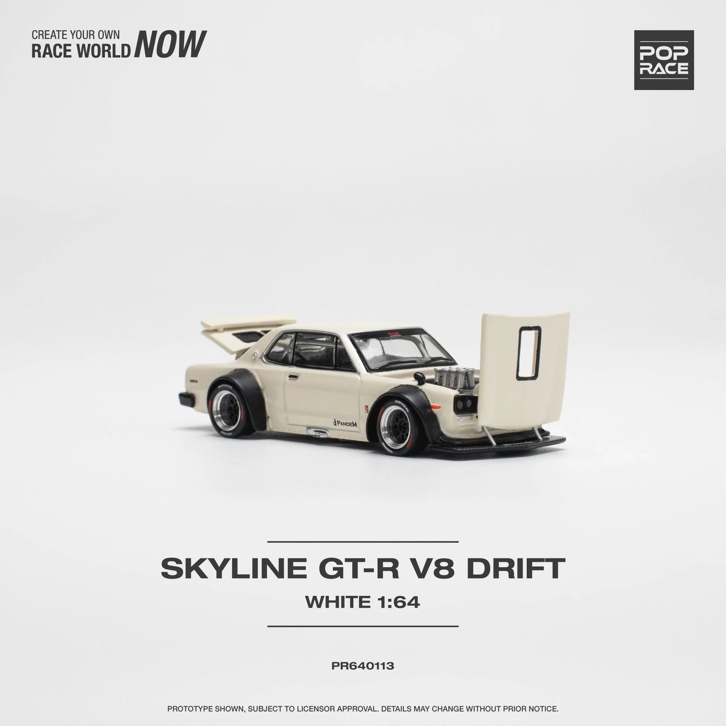 Nissan Skyline GT-R V8 Drift (Hakosuka) White Pop Race