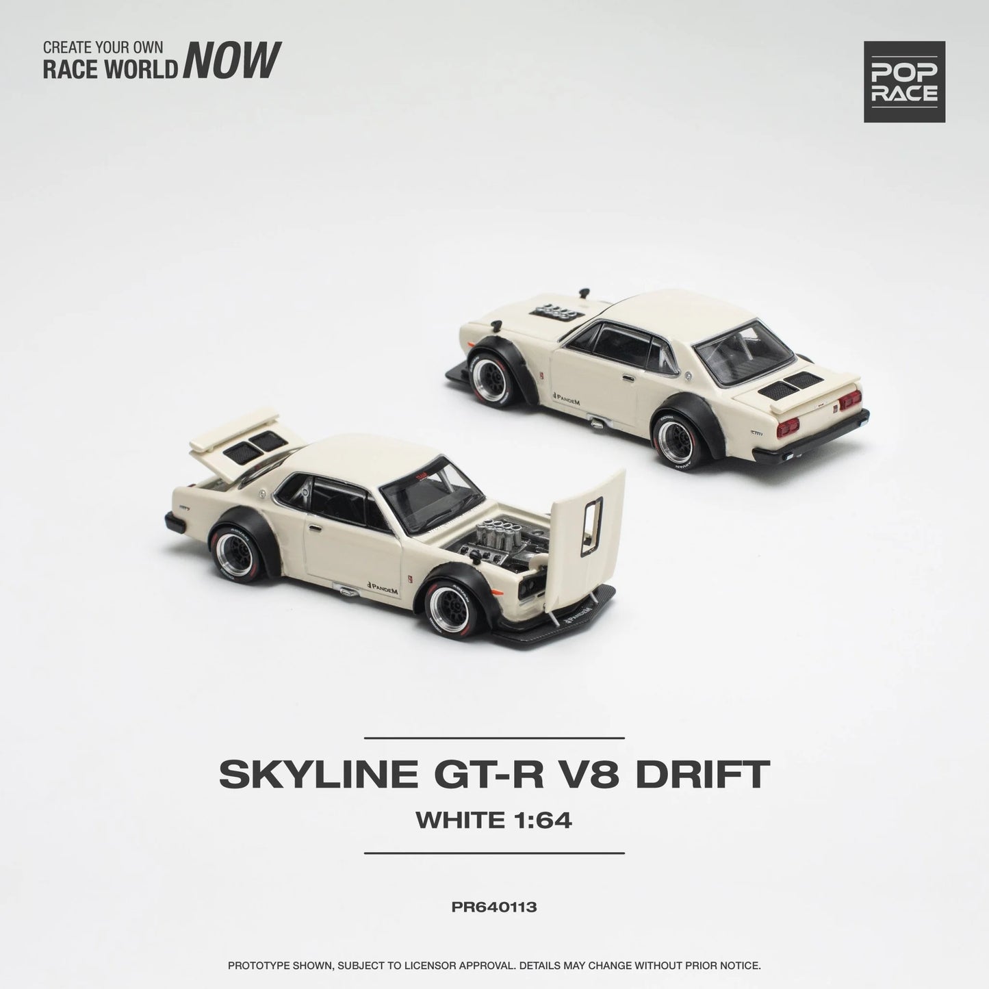 Nissan Skyline GT-R V8 Drift (Hakosuka) White Pop Race