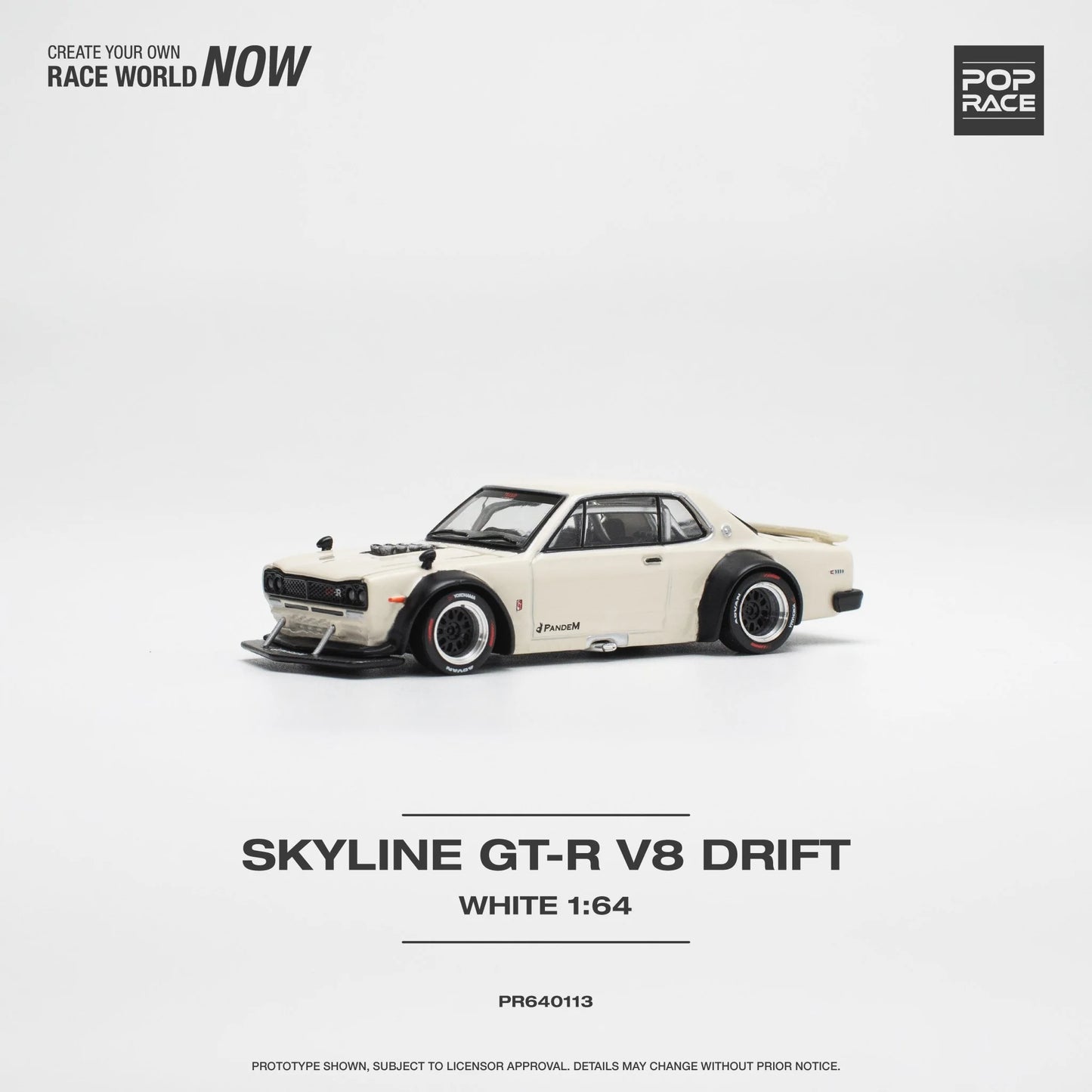 Nissan Skyline GT-R V8 Drift (Hakosuka) White Pop Race